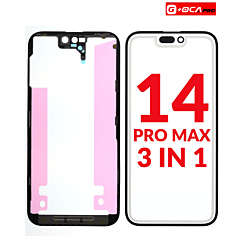 3in1 (Front Glass + Frame + OCA) (Premium) for iPhone 14 Pro Max (G+ Oca Pro)