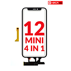 Purchase the 4-in-1 set for iPhone 12 Mini, which includes front glass, frame, short touch, and OCA — No IC — G+ Oca Pro.
