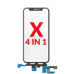 Shop the 4-in-1 set for iPhone X, which includes Front Glass, Frame, Short Touch, and OCA – G+ Oca Pro.
