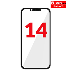 Purchase the iPhone 14 pack of 5 front glass with OCA featuring G+ OCA Pro.