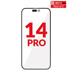 Purchase the pack of 5 front glass with OCA for iPhone 14 Pro, G+ OCA Pro version.
