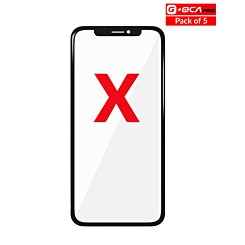 Grab the wholesale deals on the front glass with OCA, pack of 5, for iPhone X, G Plus Oca Pro.
