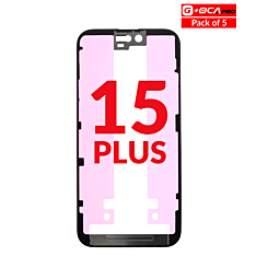 Order the metal frame pack of 5 for iPhone 15 Plus — G+ OCA Pro.