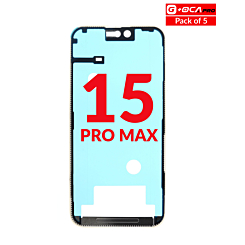 Buy the metal frame, pack of 5, for iPhone 15 Pro Max, G Plus OCA Pro.