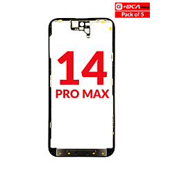Order the premium Metal Frame in a pack of 5 for iPhone 14 Pro Max with G+ OCA Pro.
