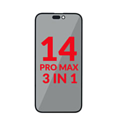 Buy the 3in1 set for iPhone 14 Pro Max, which includes Front Glass, Polarizer Film, and OCA.
