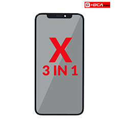 Purchase the 3-in-1 set for iPhone X, which includes Front Glass, Polarizer Film, and OCA.
