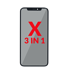 Purchase the 3-in-1 set for iPhone X, which includes Front Glass, Polarizer Film, and OCA.
