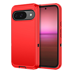 Heavy Duty Case for Google Pixel 10 / 10 Pro (RED & BLACK) (Only Ground Shipping)