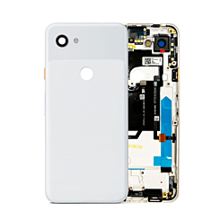 Housing Frame with Small Components Pre-Installed for Google Pixel 3A (CLEARLY WHITE) (Service Pack)