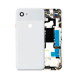 Housing Frame with Small Components Pre-Installed for Google Pixel 3A XL (CLEARLY WHITE) (Service Pack