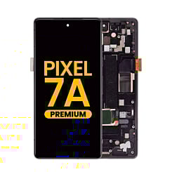 OLED Assembly with Frame for Google Pixel 7A (CHARCOAL) (Premium)
