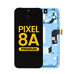 OLED Assembly with Frame (with Finger Print Sensor) for Google Pixel 8A (BAY) (Premium)