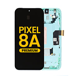 OLED Assembly with Frame (with Finger Print Sensor) for Google Pixel 8A (ALOE) (Premium)