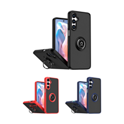 Hard PC Rear / Soft TPU Colorful Border Case with I-ring Holder for Galaxy A26 (Only Ground Shipping)