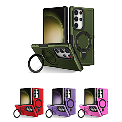 Hard PC Shockproof Case w /Ring Holder for Galaxy S22 Ultra (Only Ground Shipping)