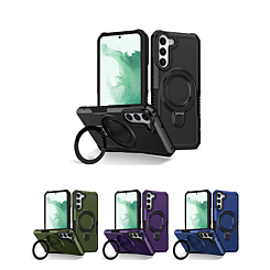 Hard PC Shockproof Case w /Ring Holder for Galaxy S22 (Only Ground Shipping)