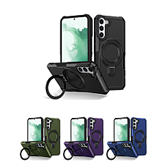 Hard PC Shockproof Case w /Ring Holder for Galaxy S23 Plus (Only Ground Shipping)