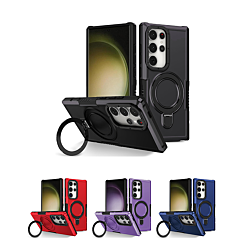 Hard PC Shockproof Case w /Ring Holder for Galaxy S23 Ultra (Only Ground Shipping)