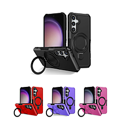 Hard PC Shockproof Case w /Ring Holder for Galaxy S24FE (Only Ground Shipping)