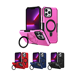 Hard PC Shockproof Case w /Ring Holder for iPhone 15 Pro Max (Only Ground Shipping)