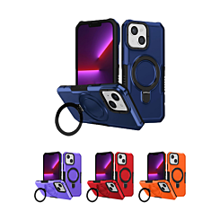 Hard PC Shockproof Case w /Ring Holder for iPhone 15 (Only Ground Shipping)
