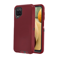 Heavy Duty Case for Galaxy A12 (MAROON & BLACK) (Only Ground Shipping)