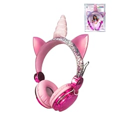 Uni Corn Kids Wired Headphones with Microphone (PINK) (Only Ground Shipping)