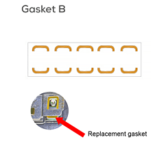 i2C Optical Mirror Original Rubber Replacement Gasket with Adhesive (5 Pcs Type B) (Not Returnable)