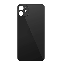 Order the Back Glass with a bigger camera hole for iPhone 11, no logo, in black.








