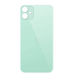 Purchase the Back Glass with a bigger camera hole for iPhone 11, no logo, in green.