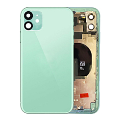 Grab the wholesale deals on the Back Housing Frame with small components pre-installed for iPhone 11, no logo, in green.