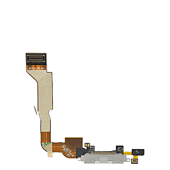 Charging Port Flex Cable for iPhone 4 CDMA (WHITE) (Premium)