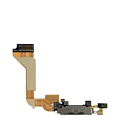 Charging Port Flex Cable for iPhone 4 GSM (BLACK) (Premium)