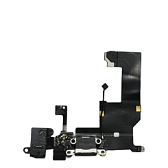 Charging Port Flex Cable with Headphone Jack (BLACK) for iPhone 5 (Premium)