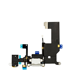 Charging Port Flex Cable with Headphone Jack (WHITE) for iPhone 5 (Premium)
