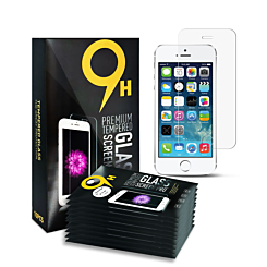 Clear Tempered Glass for iPhone 5SE / 5S / 5 / 5C (2.5D / Pack of 10)