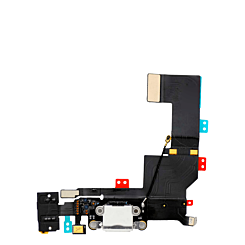 Charging Port Flex Cable for iPhone 5S (WHITE) (Premium)