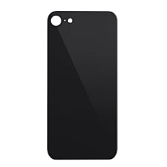 Shop the black back glass with a bigger camera hole for iPhone 8 and SE 2020 – no logo.

