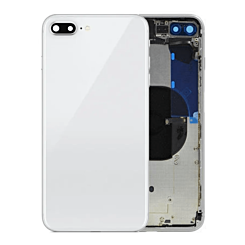 Back Housing Frame with Small Components Pre-Installed for iPhone 8 Plus (NO LOGO) (SILVER)
