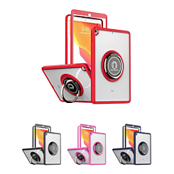 Hard PC Rear / Soft TPU Colorful Border Case with I-ring Holder for iPad 10 2022 (10.9") / iPad 11 (A16) (Only Ground Shipping)