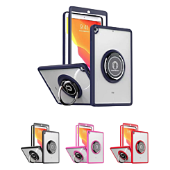 Hard PC Rear / Soft TPU Colorful Border Case with I-ring Holder for iPad Mini 4 / Mini 5 (Only Ground Shipping)