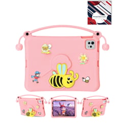 Kids Shockproof Tablet Case with Bee Handle Stand (PINK) for iPad 10 2022 (10.9") / iPad 11 (A16) (Only Ground Shipping)