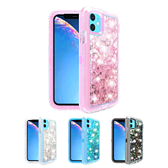 iPhone 11 Pro Max Protective Glitter Liquid Bumper Case