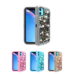 iPhone 12 / 12 Pro Protective Glitter Liquid Bumper Case
