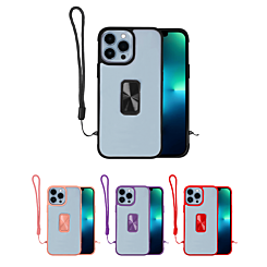 iPhone 12 Pro Max Hard Clear Magnetic Case with Hand Rope