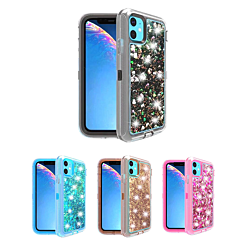 iPhone 12 Pro Max Protective Glitter Liquid Bumper Case