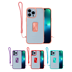 iPhone 13 Pro Hard Clear Magnetic Case with Hand Rope