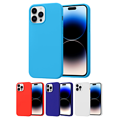iPhone 14 Pro Max Soft Solid Silicone Case (Full Buttom Cover)