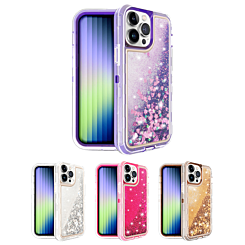 iPhone 14 Pro Protective Glitter Liquid Bumper Case